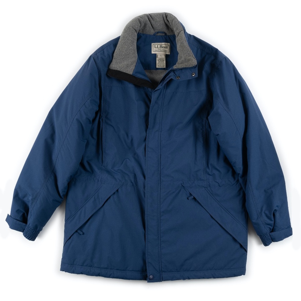 L.L. BEAN blue parka winter Anorak Jacket with Thinsulate size L